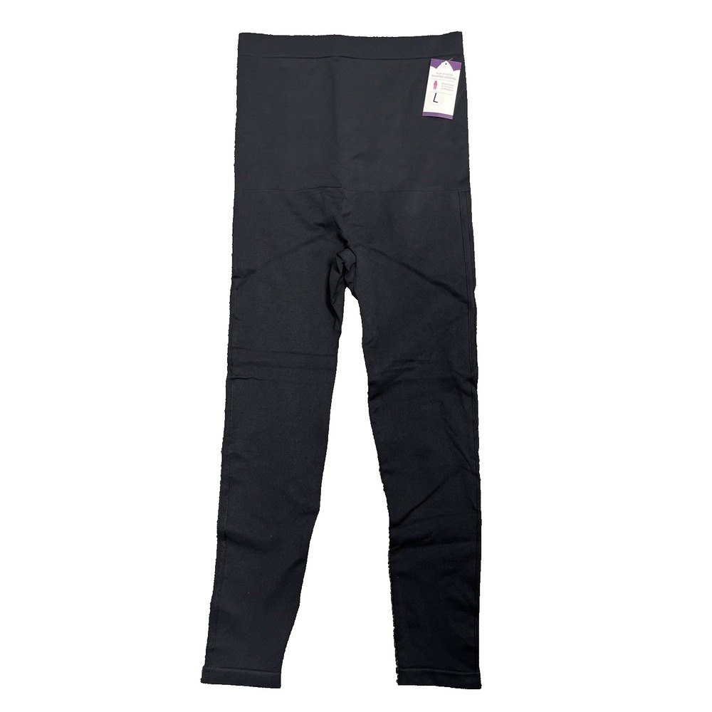 Empetua High Waist Shaping Leggings Women Large Black Shapewear Compression New